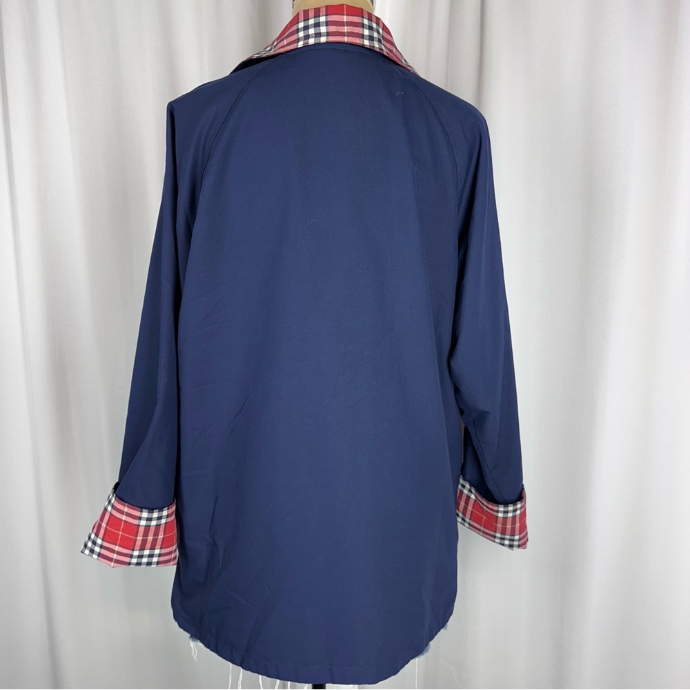 NWOT KORET Country Club Reversible Jacket Sz M Navy Blue/McGregor Plaid - Picture 4 of 15